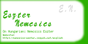 eszter nemcsics business card